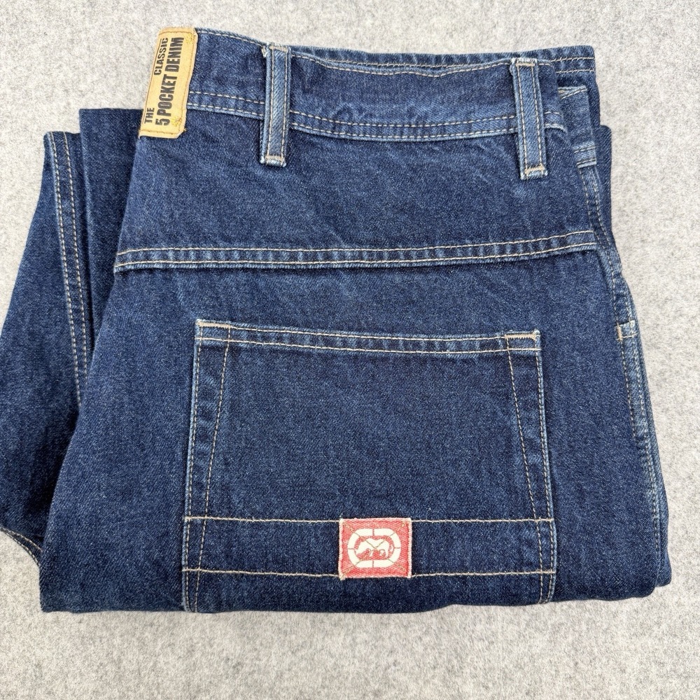 Vintage‎ Ecko Unltd Baggy Jeans Mens 36 (39x33) Blue 5-Pocket Denim Y2K Wide Leg
